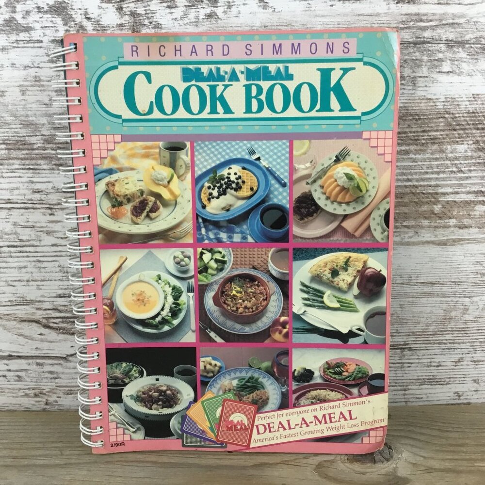 Richard Simmons Deal-A-Meal Cookbook Spiral-Bound Vintage Weight Loss Recipes